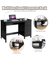 48" Home Office Desk with 3 Drawers Computer Pc Laptop Workstation