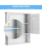 Costway Wall Mount Bathroom Cabinet Storage Organizer Medicine Cabinet