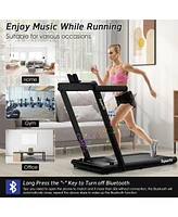 Costway 2.25HP 2 1 Dual Display Treadmill Jogging Machine