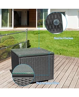 Gymax 3PCS Rattan Patio Conversation Furniture Set Outdoor Sofa Set w/ Cushions