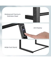 Costway 2-in-1 Towel Warmer Rack Freestanding Wall Mounted with Led Display Built-in Timer