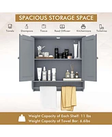 Costway Wall Mounted Bathroom Medicine Cabinet Storage Cupboard