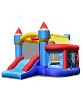 InflatableBounce House Castle Slide Bouncer Kids Shooting Net/Without Blower