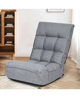 4-Position Floor Chair Folding Lazy Sofa Adjustable