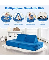 4-Piece Convertible Kids Couch or 2 Chairs Toddler
