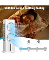 Costway 3-in-1 Evaporative Air Cooler w/ Fan &Humidifier Swamp Fan w/ 9H Timer Remote
