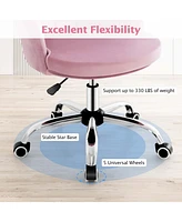 Velvet Petal Shell Office Chair Adjustable Swivel