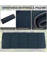 Costway Folding Retractable Travel Camping Cot w/Removable Mattress & Carry Bag