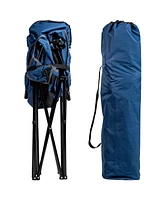 Costway Folding Camping Moon Padded Chair with Carry Bag