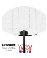 Costway Adjustable Basketball Hoop System Stand Kid Indoor Outdoor Net Goal