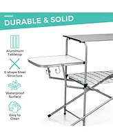 Costway Foldable Camping Table Outdoor Kitchen Portable Grilling