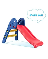 Costway 2 Step Children Folding Slide Plastic Fun Toy Up-down Suitable for Kids