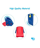 Costway 2 Step Children Folding Slide Plastic Fun Toy Up-down Suitable for Kids