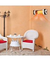 Costway Patio Electric Heater Wall-Mounted Infrared Heater