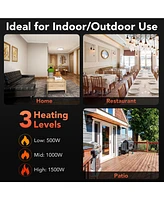 Costway Patio Electric Heater Wall-Mounted Infrared Heater