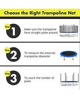 8FT Trampoline Safety Net Replacement Protection Enclosure Net