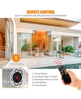 Costway 1500W Wall-Mounted Infrared Heater Indoor & Outdoor Electric Heater