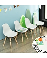 4 Pcs Kids Chair Set Mid-Century Modern Style Dining Chairs