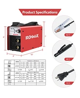 Costway Mma Welder Igbt Welding Portable Machine w/ Electrode Holder&Earth Clamp&Adapter