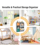 Costway Kids Toy Storage Cubby Bin Floor Cabinet Shelf Organizer
