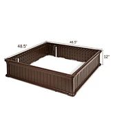 Sugift 48 Inch Raised Garden Bed Planter for Flower Vegetables Patio