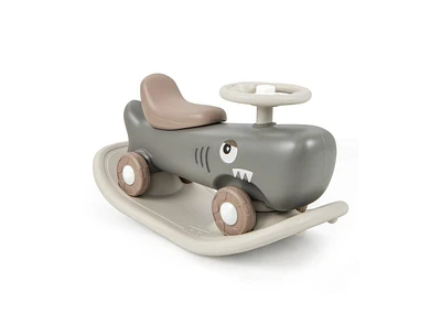 Slickblue Convertible Rocking Horse and Sliding Car with Detachable Balance Board