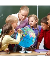 Sugift 13"Illuminated World Globe 720° Rotating Map with Led Light