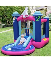 Slickblue 3-in-1 Inflatable Space-themed Bounce House with 480W Blower