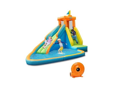 Slickblue Inflatable Water Slide Kids Bounce House with 740W Blower