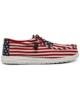 Hey Dude Men's Wally Americana Casual Moccasin Sneakers from Finish Line