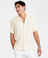 Club Room Men's Tropical Regular-Fit Bandana-Print Button-Down Camp Shirt, Created for Macy's