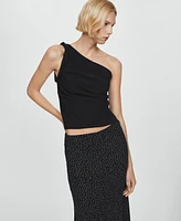 Mango Women's Polka Dots Midi Skirt