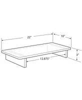 Azar Displays Clear Acrylic 22"W x 10"D x 3"H 1/2" Thick Deluxe Riser w/ Bumpers