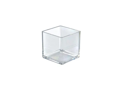 Azar Displays 4" Deluxe Clear Acrylic Square Cube Bin for Counter, 2