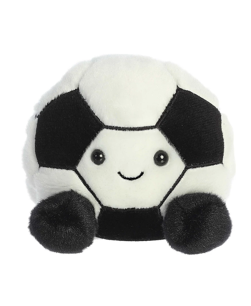 Aurora Mini Striker Soccerball Palm Pals Adorable Plush Toy Black 4"