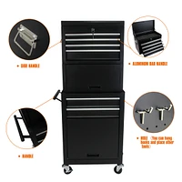 High Capacity Rolling Tool Chest With Wheels And Drawers, 6-Drawer Tool Storage Cabinet-Black