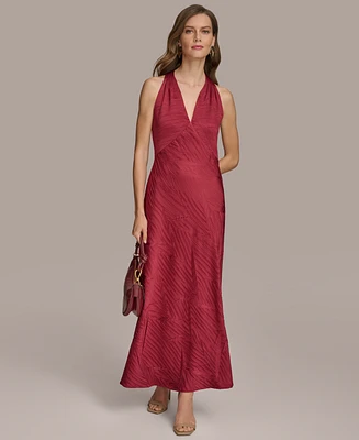 Donna Karan Women's V-Neck Sleeveless Gown
