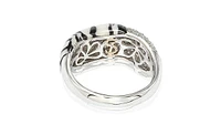 Suzy Levian New York Sterling Silver Cubic Zirconia Pave Snow Tiger "Wild Side" Ring