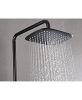 Streamdale Furniture 2-Function Thermostatic Rainfall Shower System In Matte Black