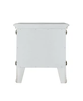 Simplie Fun Vendome Nightstand, Antique Pearl Finish