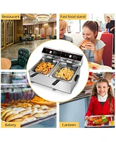 3400W Dual Tank Electric Countertop Deep Fryer