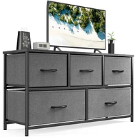 Bedroom Storage Tower with 5 Fabric Drawers