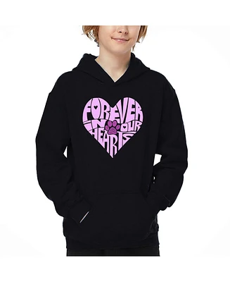 La Pop Art Boys Forever Our Hearts Word Hooded Sweatshirt