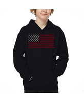 La Pop Art Boys Proud To Be An American Word Hooded Sweatshirt