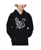 La Pop Art Boys Cat Claws Word Hooded Sweatshirt