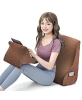 Inolait Bed Wedge Pillow with Tablet Pillow Stand and Side Pockets