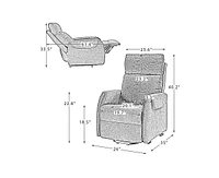Bill Upholstered Lift Assist Power Recliner Chair for Elderly Small Space