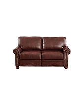 Streamdale Furniture Living Room Sofa Loveseat Chair Burgundy Faux Leather