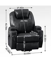 Streamdale Furniture 350lbs Power Lift Recliner with Massage & Heating