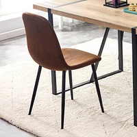 6 Modern Medieval Style Armchairs with Suede Cushions